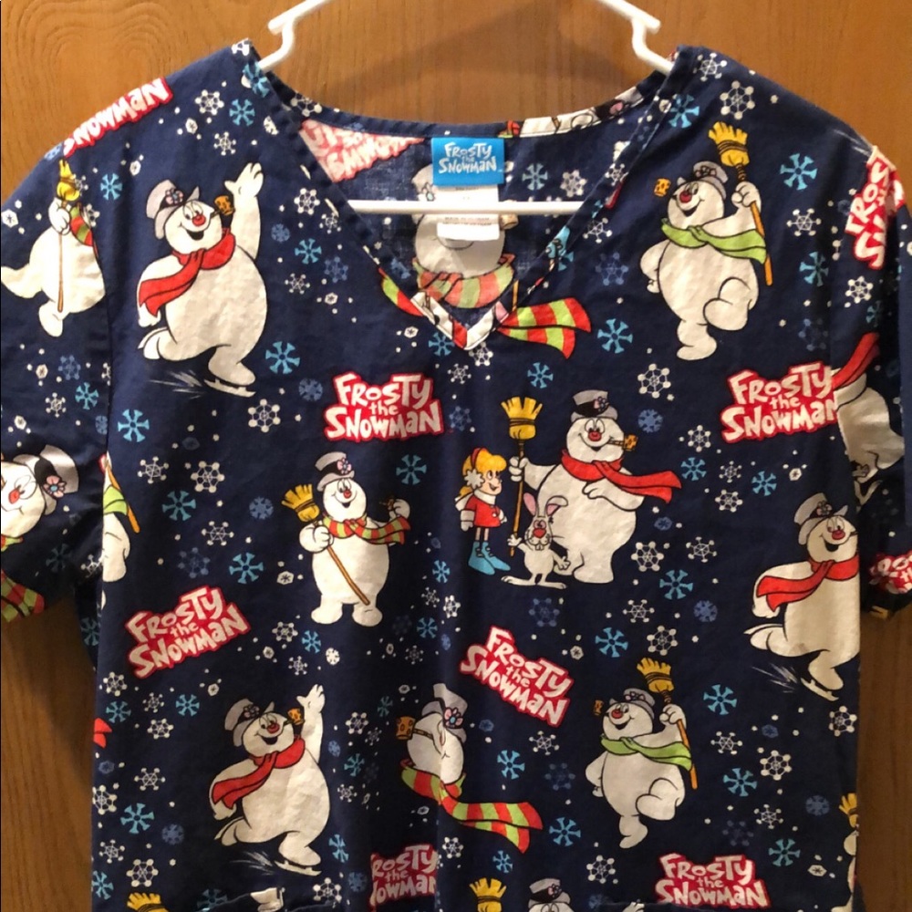 Frosty the Snowman Scrub Top